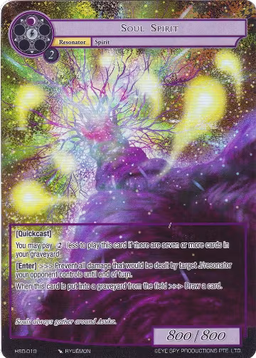 Soul Spirit (Full Art) (HSD-019), Hero Cluster Starter Decks — Force of Will card price