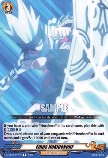 Emus Nokipekonr (D-TB03/157EN), D-TB03: Shaman King — Vanguard card price