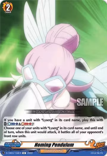 Homing Pendulum (D-TB03/158EN), D-TB03: Shaman King — Vanguard card price