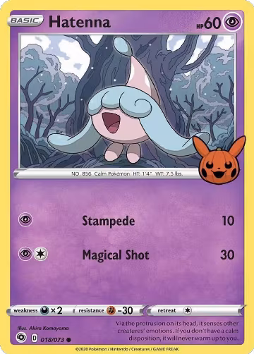Hatenna (018/073), Trick or Trade BOOster Bundle — Pokémon card price
