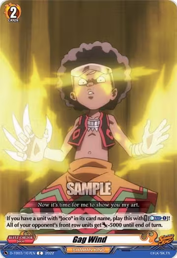 Gag Wind (D-TB03/167EN), D-TB03: Shaman King — Vanguard card price