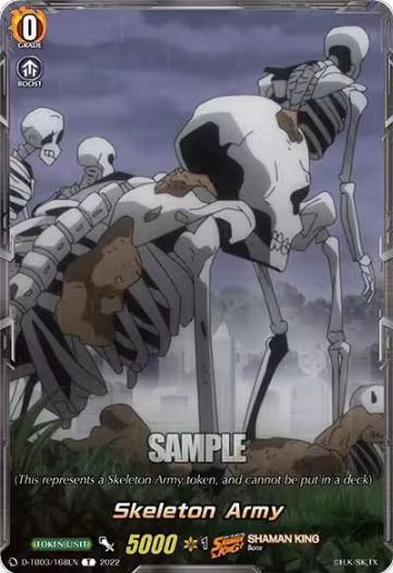 Skeleton Army Token (D-TB03/168EN), D-TB03: Shaman King — Vanguard card price