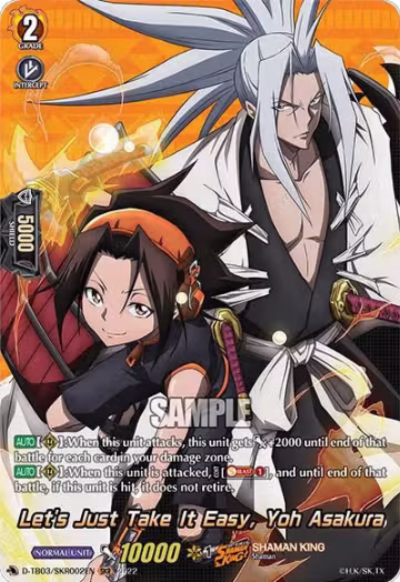 Let's Just Take It Easy, Yoh Asakura (SKR) (D-TB03/SKR002EN), D-TB03: Shaman King — Vanguard card price