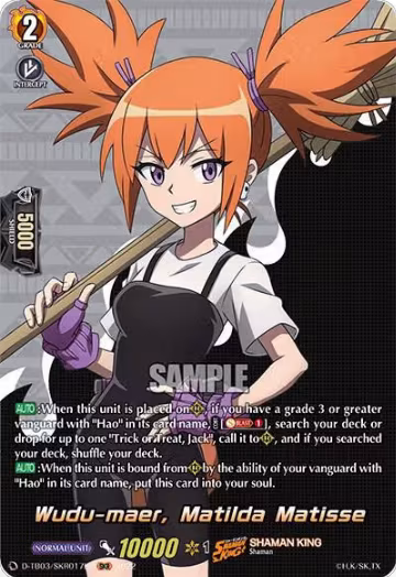 Wudu-maer, Matilda Matisse (SKR) (D-TB03/SKR017EN), D-TB03: Shaman King — Vanguard card price