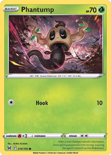 Phantump (016/196), Lost Origin — Pokémon card price