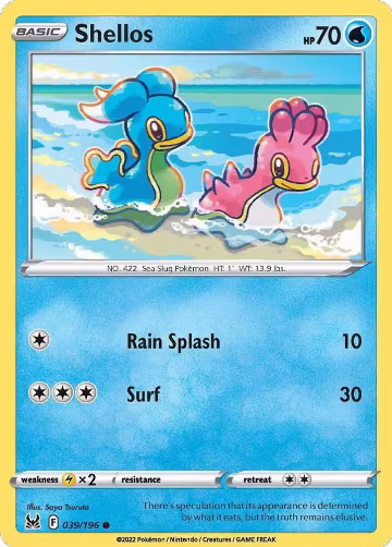 Shellos (039/196), Lost Origin — Pokémon card price