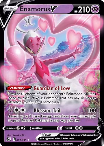 Enamorus V (082/196), Lost Origin — Pokémon card price