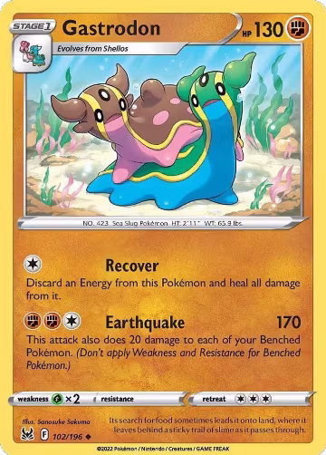 Gastrodon (102/196), Lost Origin — Pokémon card price
