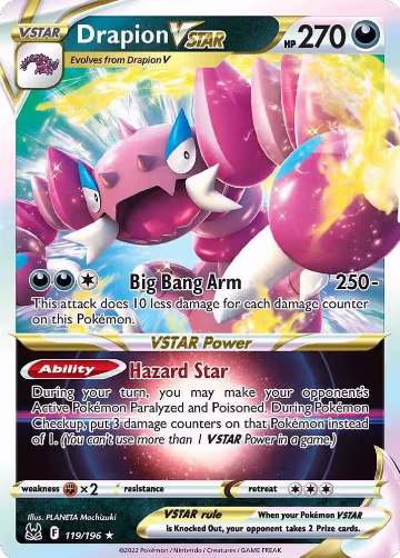 Drapion VSTAR (119/196), Lost Origin — Pokémon card price
