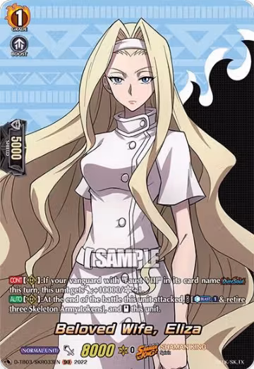 Beloved Wife, Eliza (SKR) (D-TB03/SKR033EN), D-TB03: Shaman King — Vanguard card price