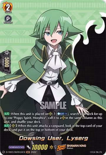 Dowsing User, Lyserg (SKR) (D-TB03/SKR034EN), D-TB03: Shaman King — Vanguard card price