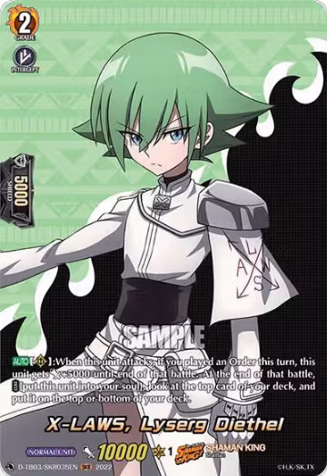 X-LAWS, Lyserg Diethel (SKR) (D-TB03/SKR035EN), D-TB03: Shaman King — Vanguard card price