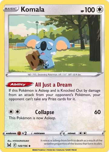 Komala (149/196), Lost Origin — Pokémon card price