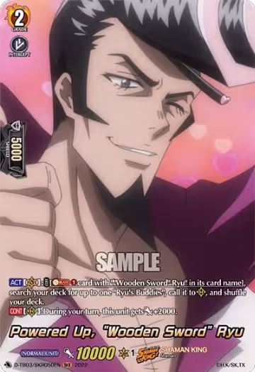 Powered Up, "Wooden Sword" Ryu (SKR) (D-TB03/SKR050EN), D-TB03: Shaman King — Vanguard card price