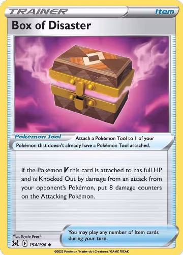 Box of Disaster (154/196), Lost Origin — Pokémon card price