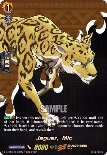 Jaguar, Mic (SKR) (D-TB03/SKR055EN), D-TB03: Shaman King — Vanguard card price
