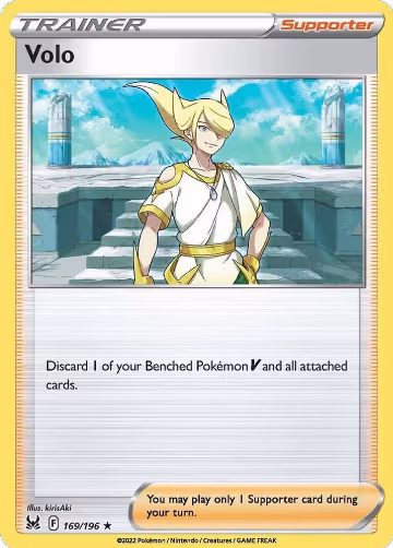 Volo (169/196), Lost Origin — Pokémon card price