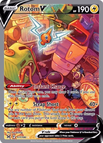 Rotom V (Alternate Full Art) (177/196), Lost Origin — Pokémon card price