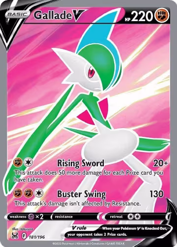Gallade V (Full Art) (181/196), Lost Origin — Pokémon card price