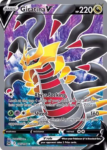 Giratina V (Full Art) (185/196), Lost Origin — Pokémon card price
