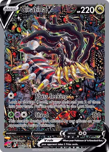 Giratina V (Alternate Full Art) (186/196), Lost Origin — Pokémon card price