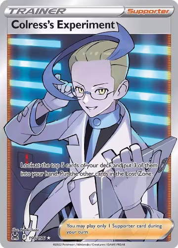 Colress's Experiment (Full Art) (190/196), Lost Origin — Pokémon card price