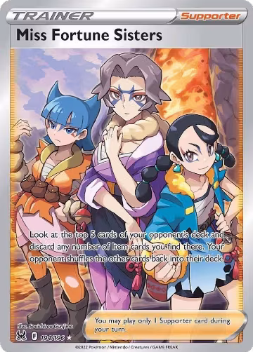 Miss Fortune Sisters (Full Art) (194/196), Lost Origin — Pokémon card price