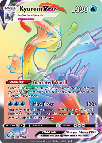 Kyurem VMAX (Secret) (197/196), Lost Origin — Pokémon card price