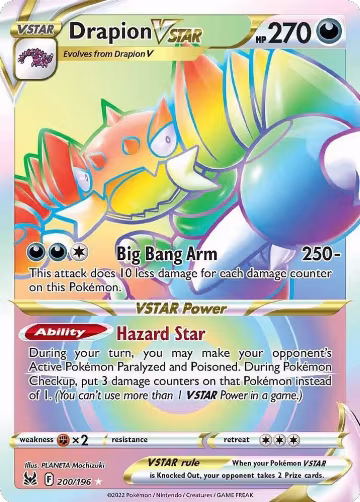 Drapion VSTAR (Secret) (200/196), Lost Origin — Pokémon card price
