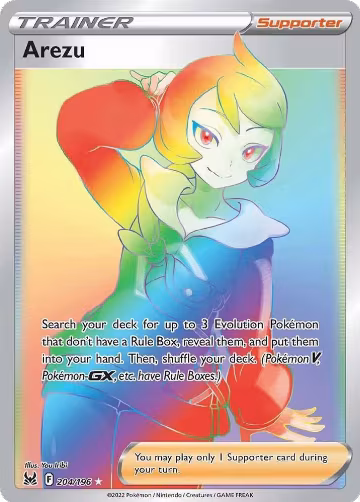 Arezu (Secret) (204/196), Lost Origin — Pokémon card price