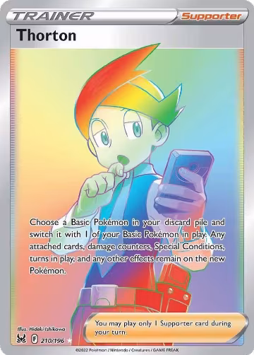 Thorton (Secret) (210/196), Lost Origin — Pokémon card price