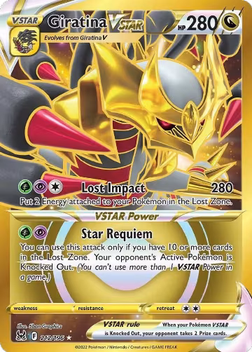 Giratina VSTAR (212) (Secret) (212/196), Lost Origin — Pokémon card price