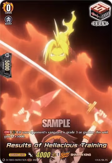 Results of Hellacious Training (SKR) (D-TB03/SKR073EN), D-TB03: Shaman King — Vanguard card price