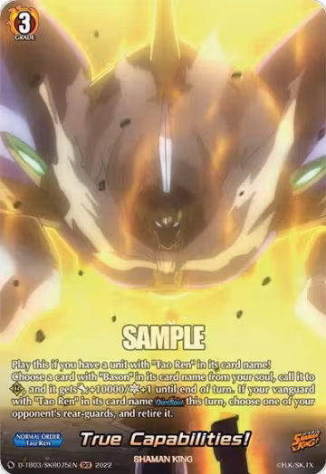 True Capabilities! (SKR) (D-TB03/SKR075EN), D-TB03: Shaman King — Vanguard card price