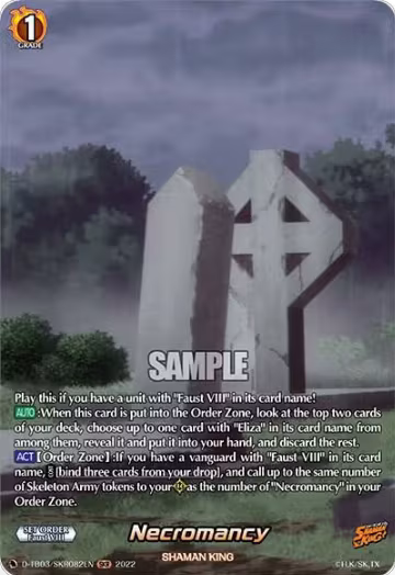 Necromancy (SKR) (D-TB03/SKR082EN), D-TB03: Shaman King — Vanguard card price