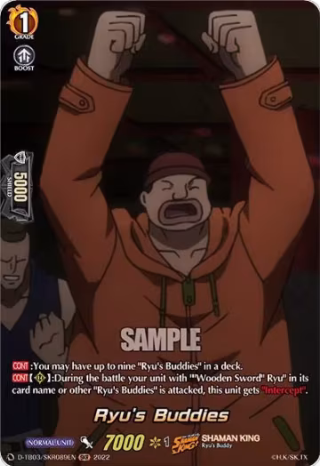 Ryu's Buddies (SKR) (D-TB03/SKR089EN), D-TB03: Shaman King — Vanguard card price