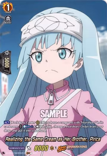 Realizing the Same Dream as Her Brother, Pirica (SKR) (D-TB03/SKR092EN), D-TB03: Shaman King — Vanguard card price