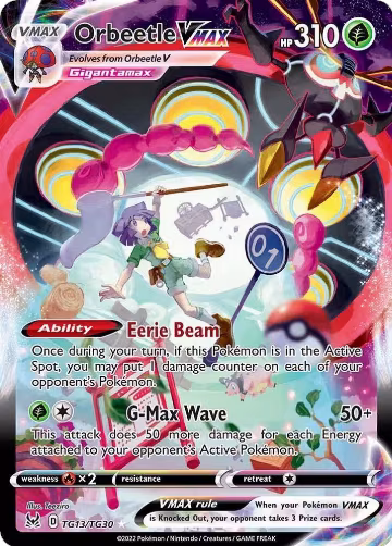 Orbeetle VMAX (TG13/TG30), Lost Origin Trainer Gallery — Pokémon card price