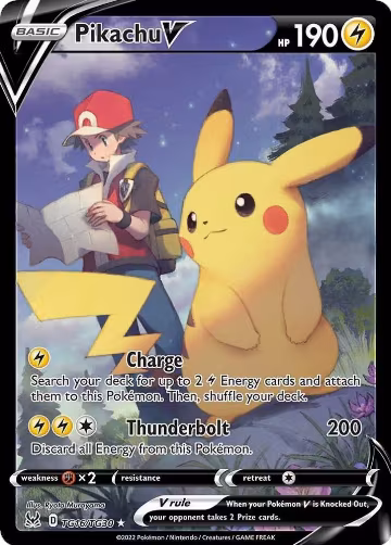 Pikachu V (TG16/TG30), Lost Origin Trainer Gallery — Pokémon card price