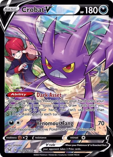 Crobat V (TG20/TG30), Lost Origin Trainer Gallery — Pokémon card price