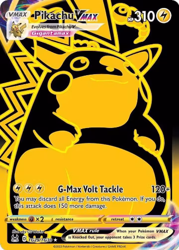 Pikachu VMAX (Secret) (TG29/TG30), Lost Origin Trainer Gallery — Pokémon card price