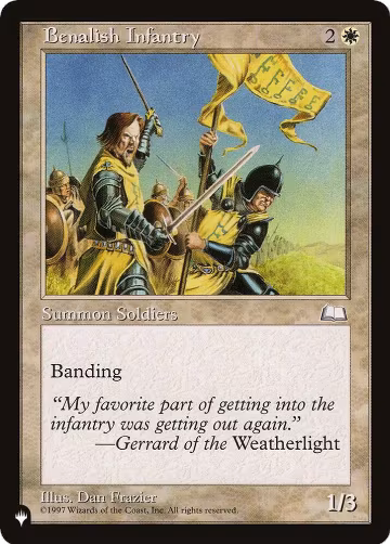 Benalish Infantry, The List Reprints — Magic card price