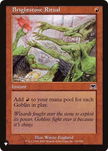 Brightstone Ritual (191/350), The List Reprints — Magic card price