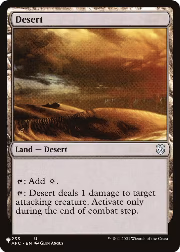 Desert (233/062), The List Reprints — Magic card price