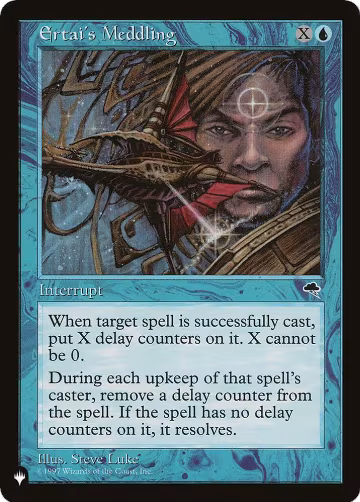 Ertai's Meddling, The List Reprints — Magic card price