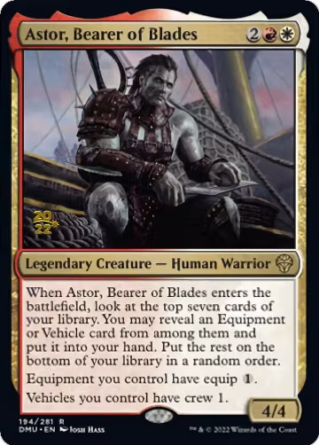 Astor, Bearer of Blades (194), Prerelease Cards — Magic card price