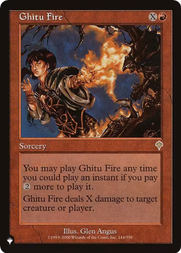 Ghitu Fire (144/350), The List Reprints — Magic card price