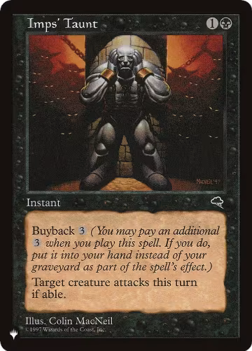 Imps' Taunt, The List Reprints — Magic card price