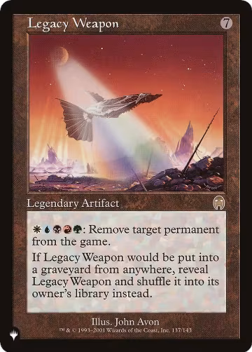 Legacy Weapon (137/143), The List Reprints — Magic card price