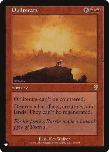Obliterate (156/350), The List Reprints — Magic card price